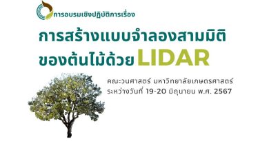 การอบรมเชิงปฏิบัติการเรื่อง “การสร้างแบบจำลองสามมิติของต้นไม้ด้วย LiDAR”