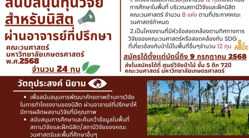 ทุนสนับสนุนโครงงาน