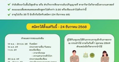 ทุนการศึกษาต่างประเทศ จบแล้วทำงานกรมป่าไม้