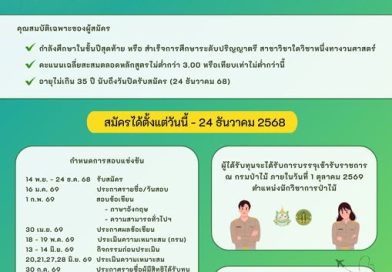 ทุนการศึกษาต่างประเทศ จบแล้วทำงานกรมป่าไม้