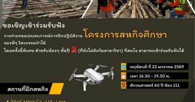 การถ่ายทอดประสบการณ์ การฝึกปฎิบัติงานโครงการสหกิจศึกษา