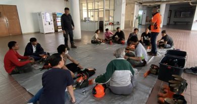 บรรยากาศการฝึกอบรม “การใช้งานเลื่อยโซ่ยนต์ขั้นพื้นฐาน” ครั้งที่ 1/2569